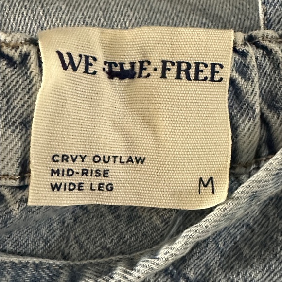 We The Free We The Free Crvy Wide-leg Jeans in Drizzle Blue Size M NWT - Picture 7 of 9